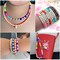 7200 Pcs Clay Beads for Bracelet Making Kit for Kids,DIY Friendship Flat Polymer Heishi with Charms and Elastic Strings,Christmas Jewellery Making Kit Bracelets and Necklace